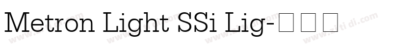 Metron Light SSi Lig字体转换